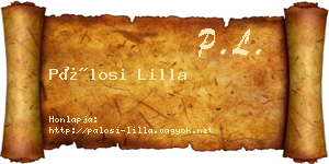 Pálosi Lilla névjegykártya