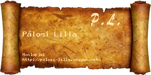 Pálosi Lilla névjegykártya